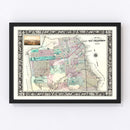 Vintage Map of San Francisco, California 1876