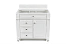 James Martin Bristol 36" Single Bathroom Vanity, Bright White