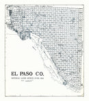 Vintage Map of El Paso County, Texas 1921