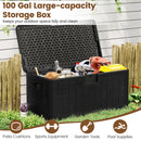 100 Gallon Large Deck Box with Lockable Lid for Patio by DirectDeals