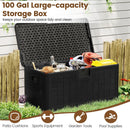 100 Gallon Large Deck Box with Lockable Lid for Patio by LJGDeals