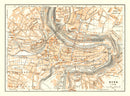 Vintage Map of Bern, Switzerland 1927