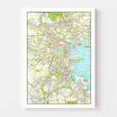 Vintage Map of Boston, Massachusetts 1927