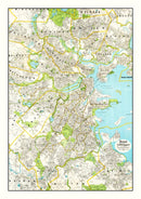 Vintage Map of Boston, Massachusetts 1927