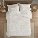 Full/Queen Ruched Fur Down Alternative Comforter Set