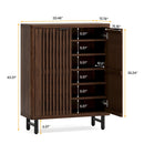6 Tier Shoe Cabinet With Louvered Doors by HouseOfZazla