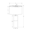 Lighting, Table Lamp, Concrete, Contemporary - Black / Gold