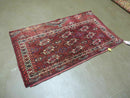 2.5' X 4' Antique Handmade Bokhara Turkoman Yamud Wool Rug Kilim Backing NICE