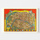 Vintage Map of Paris, France 1927