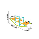 Xss008 High Quality Kids Seesaw Plastic Seat Playground Equipment Cute Baby Plastic Rocker Outdoor Children Steel Tube For Kids Age 3+ - Green / Blue by HouseOfZazla