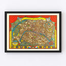 Vintage Map of Paris, France 1927