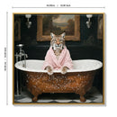 Tiger in Bathtub Wall Art Print Poster by HouseOfZazla