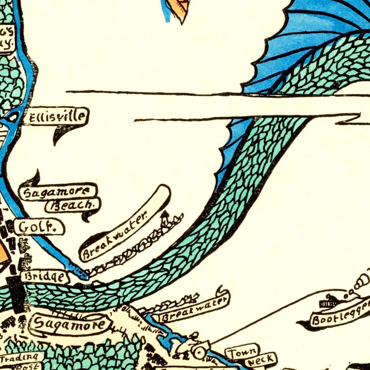 Vintage Map of Cape Cod, 1926, photo 2 of 5