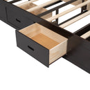 Platform Bed With Storage Headboard, Shoe Rack And 4 Drawers