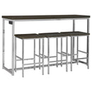 Cassidy 4-piece Counter Height Dining Table Set Dark Oak