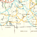 Vintage Map of Massachusetts 1926