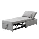 Folding Ottoman Sofa Bed - Gray Fabric by HouseOfZazla