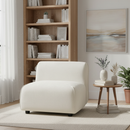 Modern Curved Upholstered Accent Chair