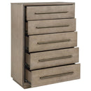 Prescott - 5 Drawer Bedroom Chest With Mitered Trim - Taupe by HouseOfZazla