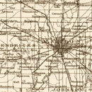Vintage Map of Indiana Coal Fields, 1919