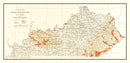 Vintage Map of Kentucky Coal Fields, 1919