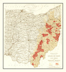 Vintage Map of Tennessee Coal Fields, 1919