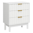 3 Drawer Dresser with Fluted Panel Design