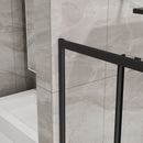 Corner Shower Enclosure With Sliding Door - Matte Black by HouseOfZazla