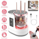 4 In 1 Electric Makeup Brush Cleaner USB Powered Automatic Brush Blender Machine with Timer Digital Display Cleaning Drying UV Disinfection Brush Stor