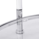 Contemporary Acrylic, Coffee Table, Round Tempered Glass Coffee Table - Chrome / Silver by HouseOfZazla