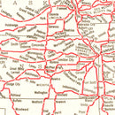 Vintage Highway Map of the United States, 1915