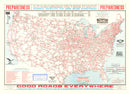 Vintage Highway Map of the United States, 1915