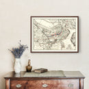 Vintage Map of Boston, Massachusetts 1914