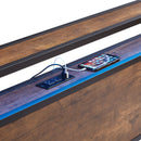 Metal Platform Bed Frame With Wooden Headboard And Footboard With USB Liner, LED Lights, No Box Spring Needed, Large Under Bed Storage by HouseOfZazla