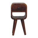 Mini California Curved Nightstand Wth Lower Slot by Unique Piece Furniture