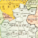 Vintage Map of Massachusetts 1906