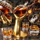 Football Decanter with 2 Football Whiskey & Wine Glasses