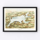 Vintage Map of Sunapee Lake, 1905
