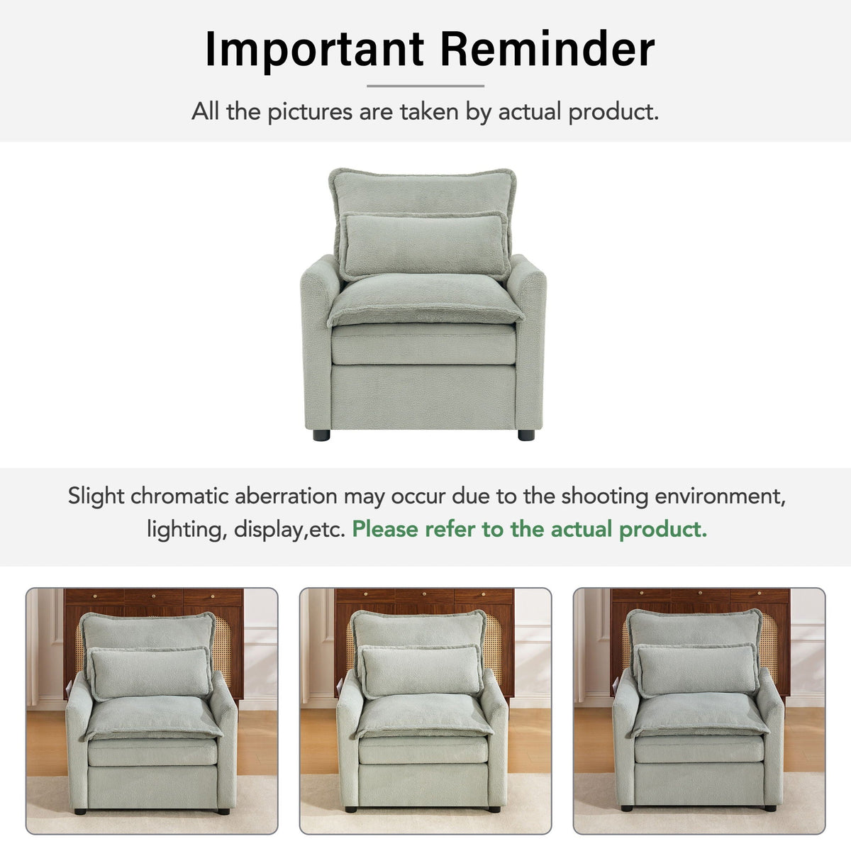 Modern Single Seat Accent Chair With Side Storage Pockets, photo 29 of 40