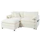Modern Comfy Deep Seat Modular Sectional Sofa Cloud Couch With Ottoman by HouseOfZazla