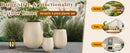 U_STYLE Lightweight Round MGO Outdoor Planter Set - 3 Sizes by HouseOfZazla