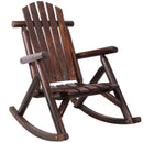 Durable Wooden Porch Rocker, Fir Log Rocking Chair by Unique Piece Furniture