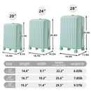 20" / 24" / 28" 3 Pieces / Set Spinner Wheel Luggage, Carry On Suitcase, With Cup Holder & USB Port & Phone Holder by HouseOfZazla