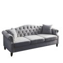 3-seater + 3-seater Combination sofa.Grey Velvet W834S00064