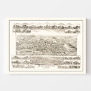 Vintage Map of Maplewood & Linden, MA 1879
