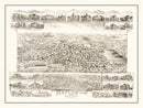 Vintage Map of Maplewood & Linden, MA 1879