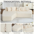 Compression Sectional Couch with Comfy Chaise