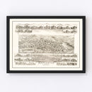 Vintage Map of Maplewood & Linden, MA 1879