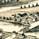 Vintage Map of Three Rivers, Massachusetts 1893