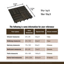 Acacia Wood Interlocking Deck Tiles Checker Pattern For Outdoor Flooring